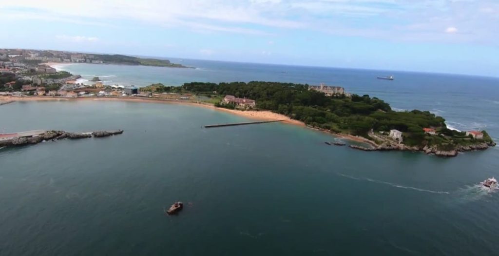 Península de La Magdalena desde el aire