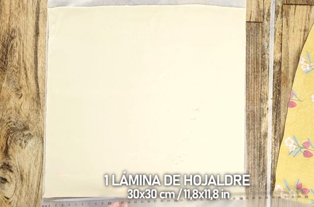 Corbatas de Unquera lamina de hojaldre