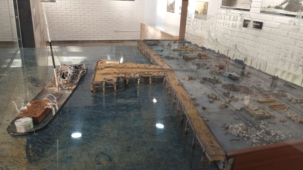 Diorama de la catástrofe del Machichaco en el Museo Machichaco