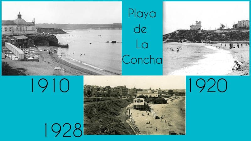 Playa de la Concha a través del tiempo