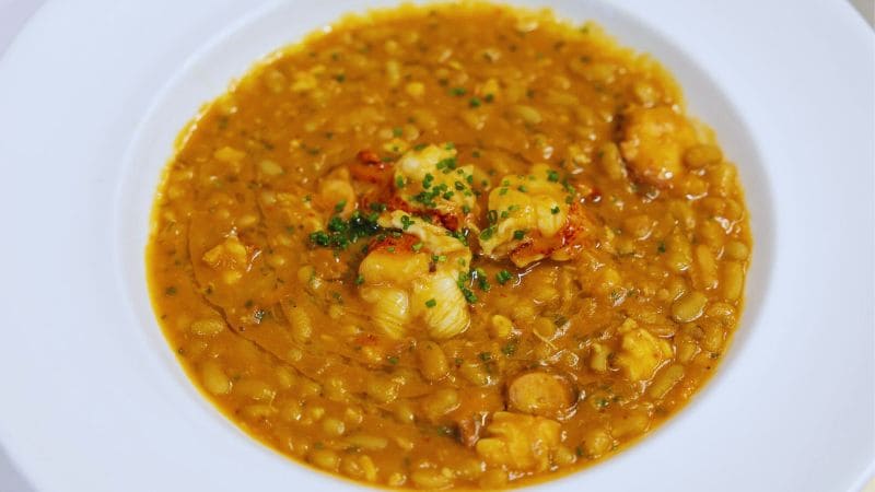 Verdinas con bogavante ganador X ruta pucheros Cántabros