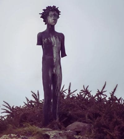 niño pez después de los actos vandálicos